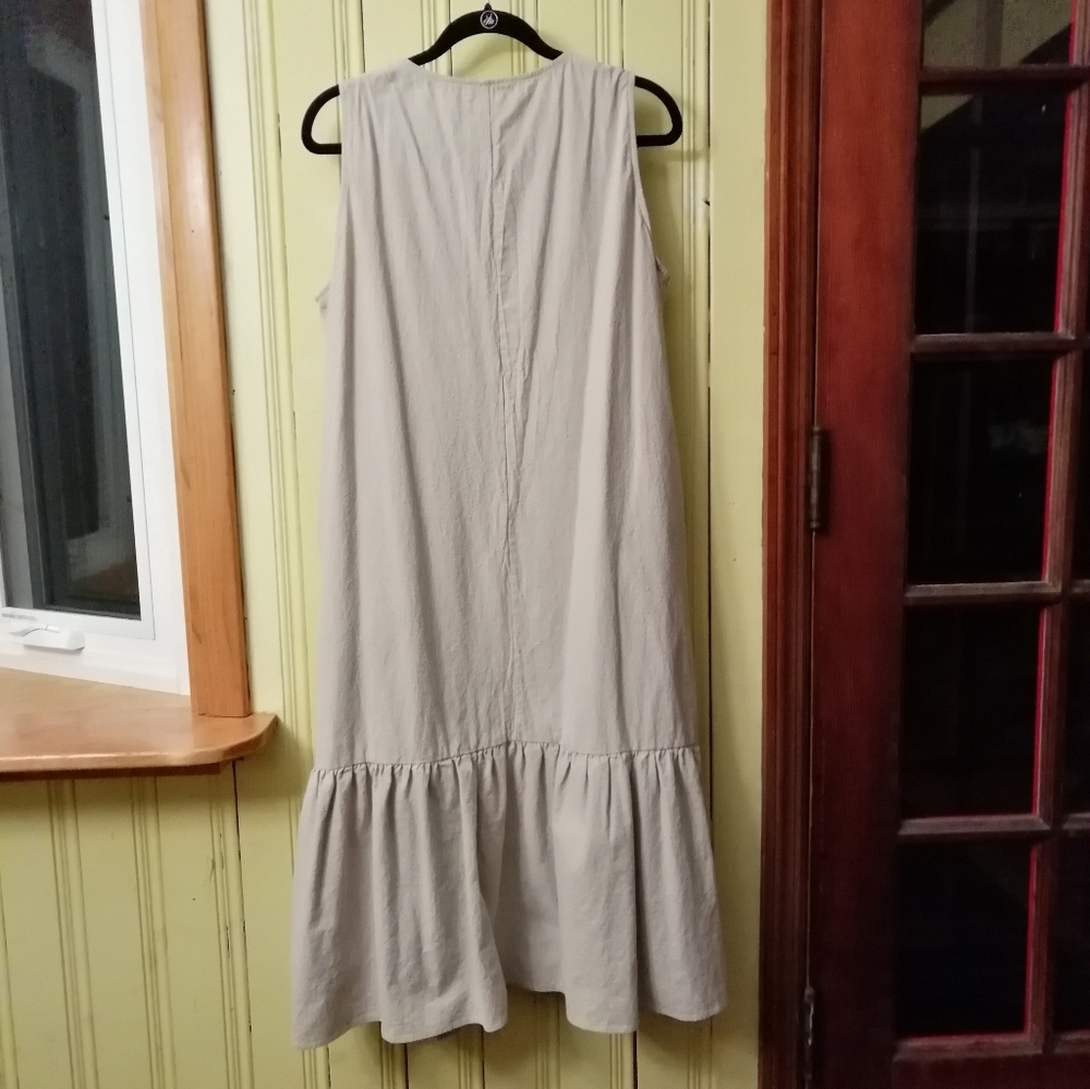 MISSLOOK Coastal Grandmother Style Neutral Midi Jumper, XL - Picture 3 of 6